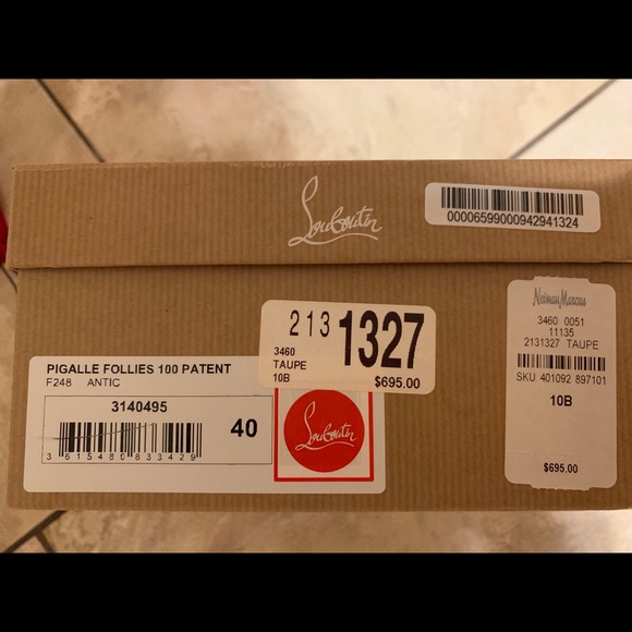 Louboutin Pigalle Follies 100mm size 40 worn ONCE - Picture 3 of 8